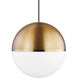 Sean Lavin Akova Grande 1 Light 13.7 inch Aged Brass/Bright Brass Pendant Ceiling Light in Incandescent