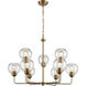 Astoria 9 Light 32 inch Satin Gold Chandelier Ceiling Light