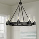 Evandrel 8 Light 32 inch Matte Black Chandelier Ceiling Light