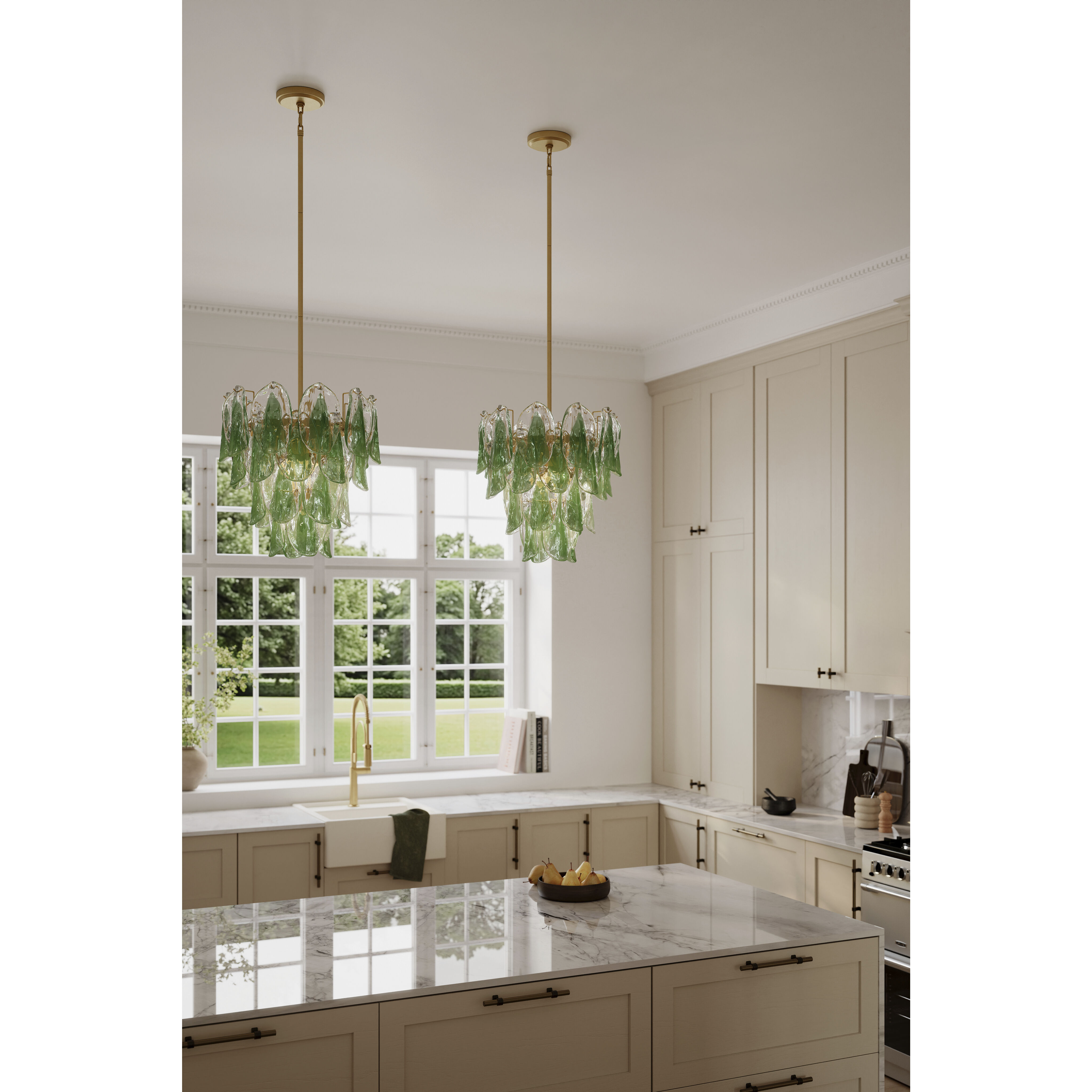 Verla Crest 5 Light 18 inch Legacy Brass Pendant Ceiling Light