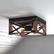 Colton LED 12 inch Rustic Oak and Noble Bronze Flush Mount Ceiling Light