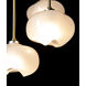Ume 3 Light 12.4 inch Modern Brass Semi-Flush Ceiling Light in Frosted
