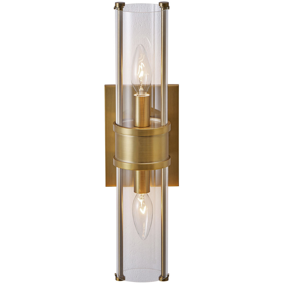 Duet Wall Sconce Wall Light in Vintage Brass