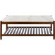 Guapa 48 X 24 inch Top: Cream; Base: Brown Coffee Table