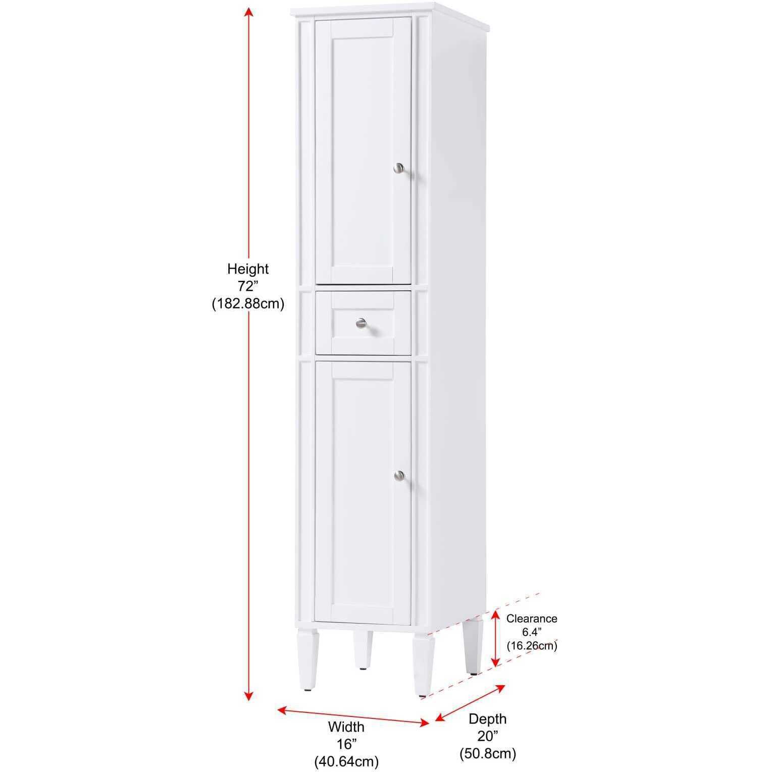 Park Avenue White Bathroom Storage Cabinet