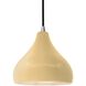 Radiance 1 Light 8 inch Muted Yellow and Brushed Nickel Pendant Ceiling Light