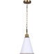 Ollie 1 Light 7.5 inch Matte White and Gold Pendant Ceiling Light