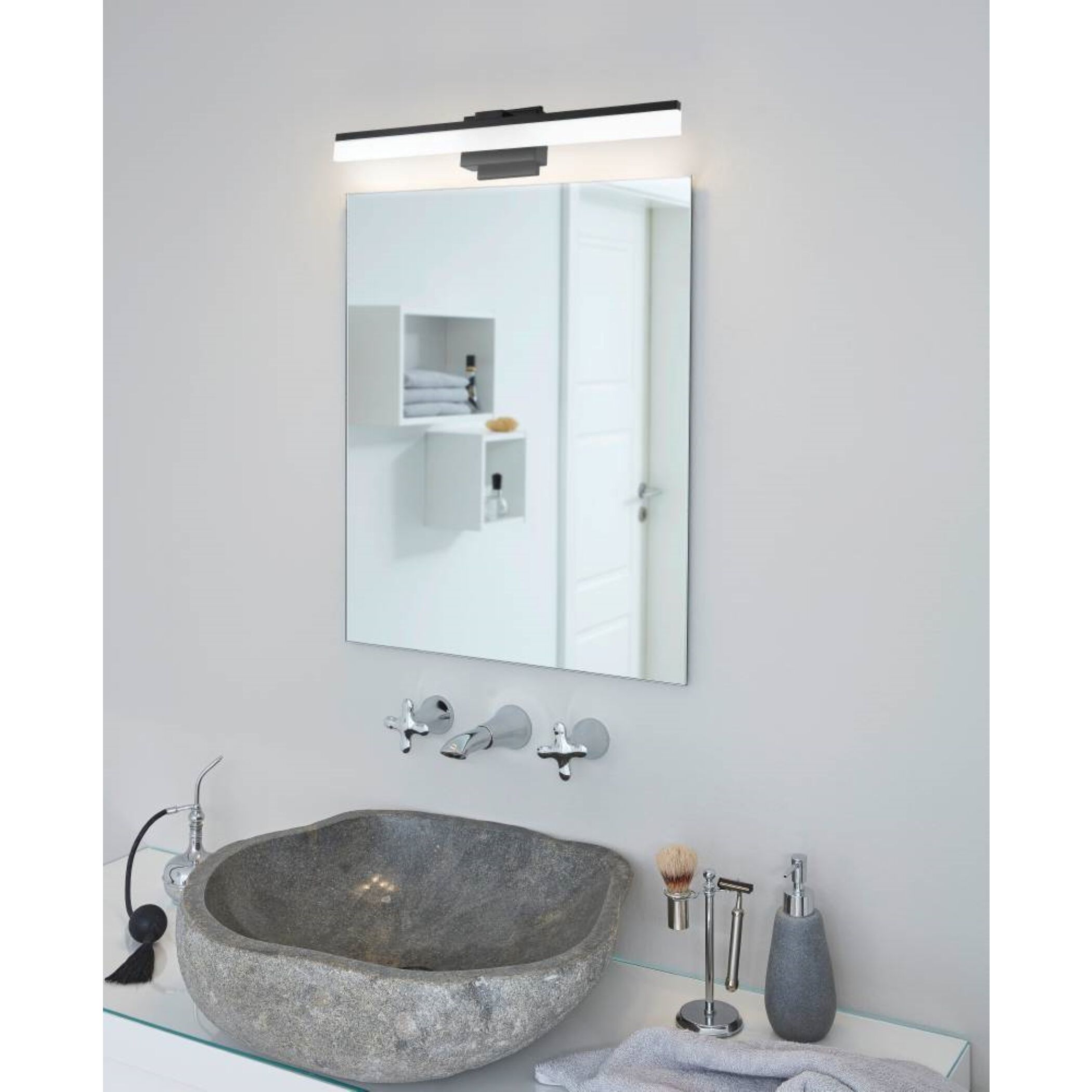 Palmital 1 LED 23.46 inch Matte Black Bath Vanity Wall Light