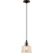 Art Glass 1 Light 7 inch English Bronze Mini Pendant Ceiling Light