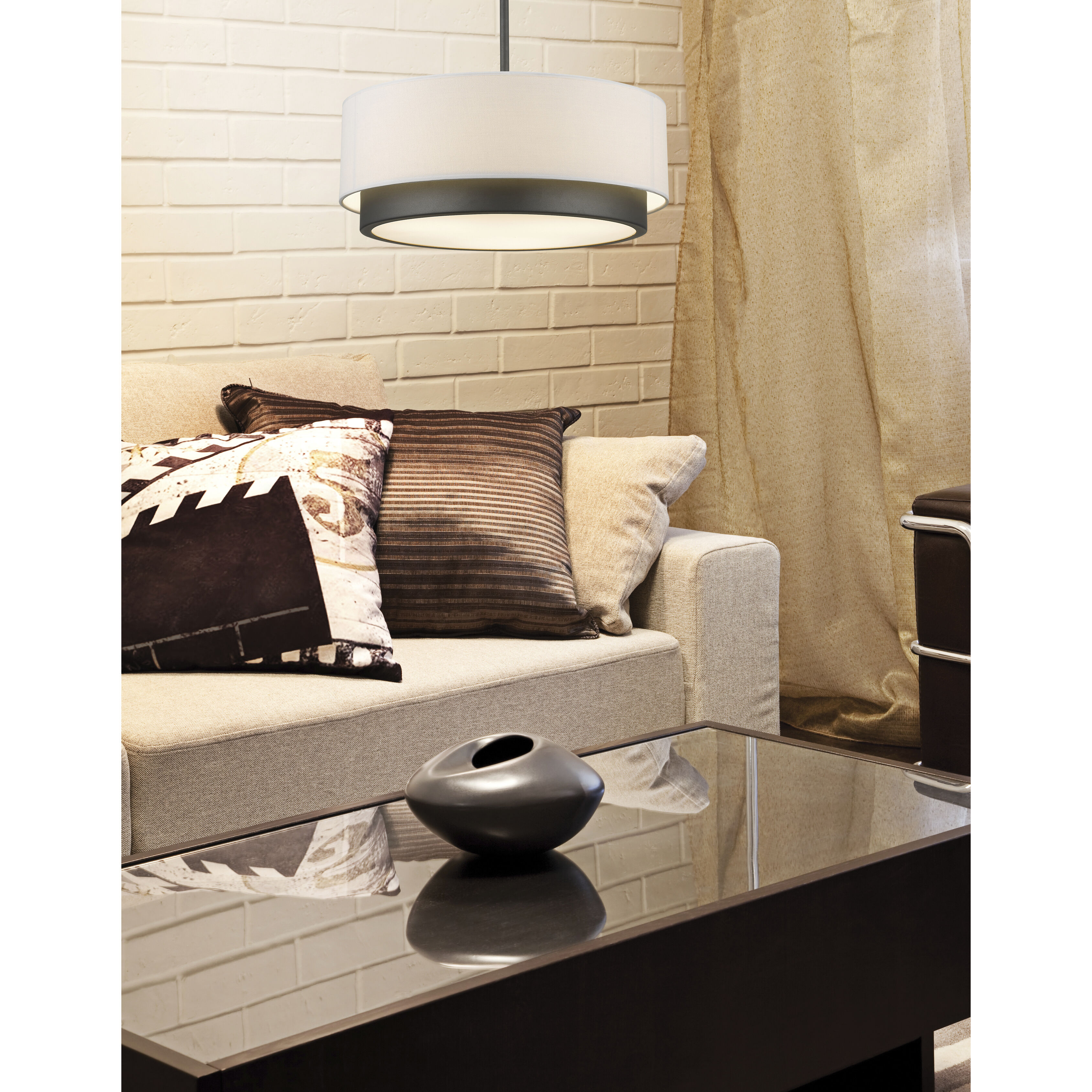 Jade 3 Light 16 inch Factory Bronze Pendant Ceiling Light