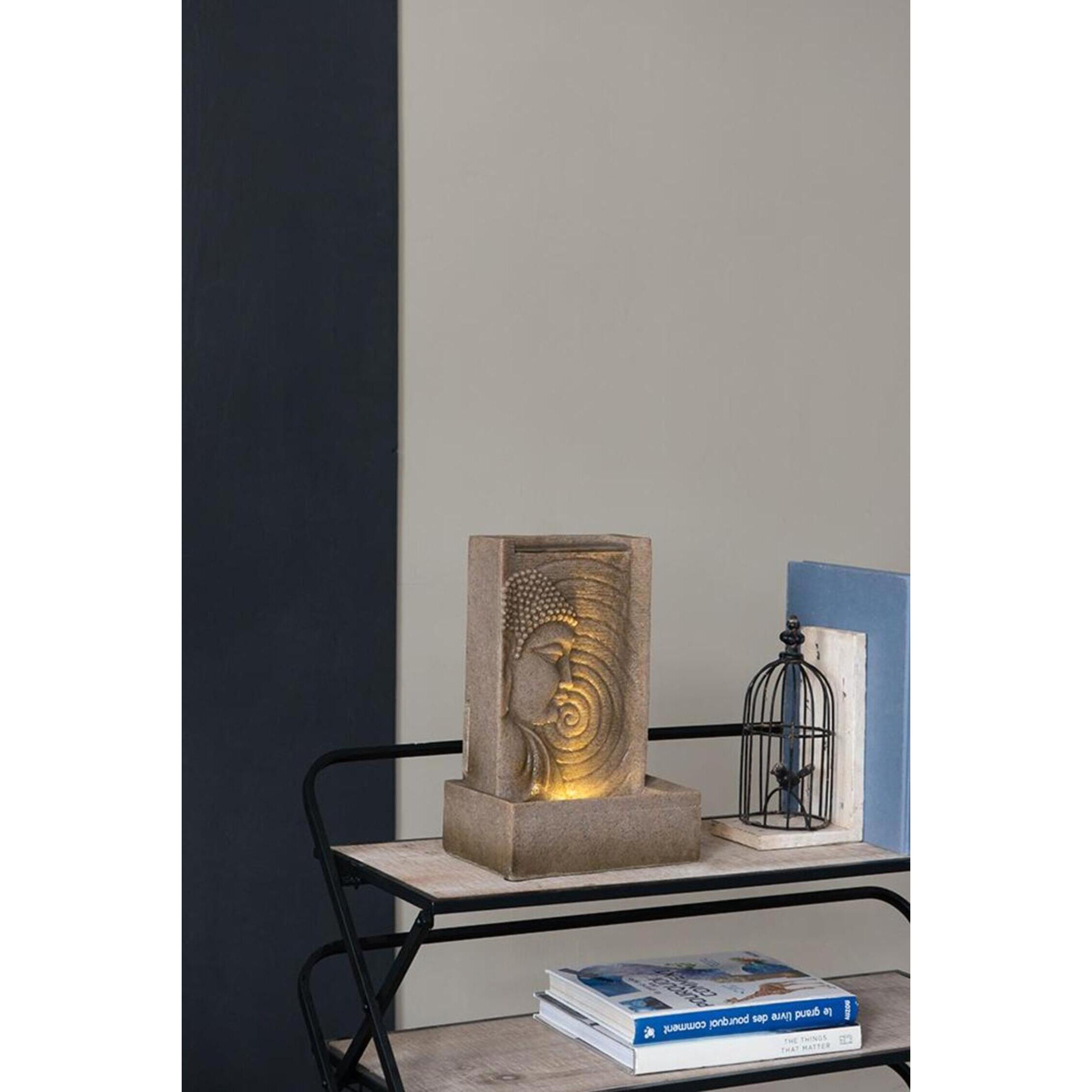 Florence 18 inch Blue/Cream Garden Stool