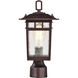 Cove Neck 14 inch Rustic Bronze Post Lantern, Small