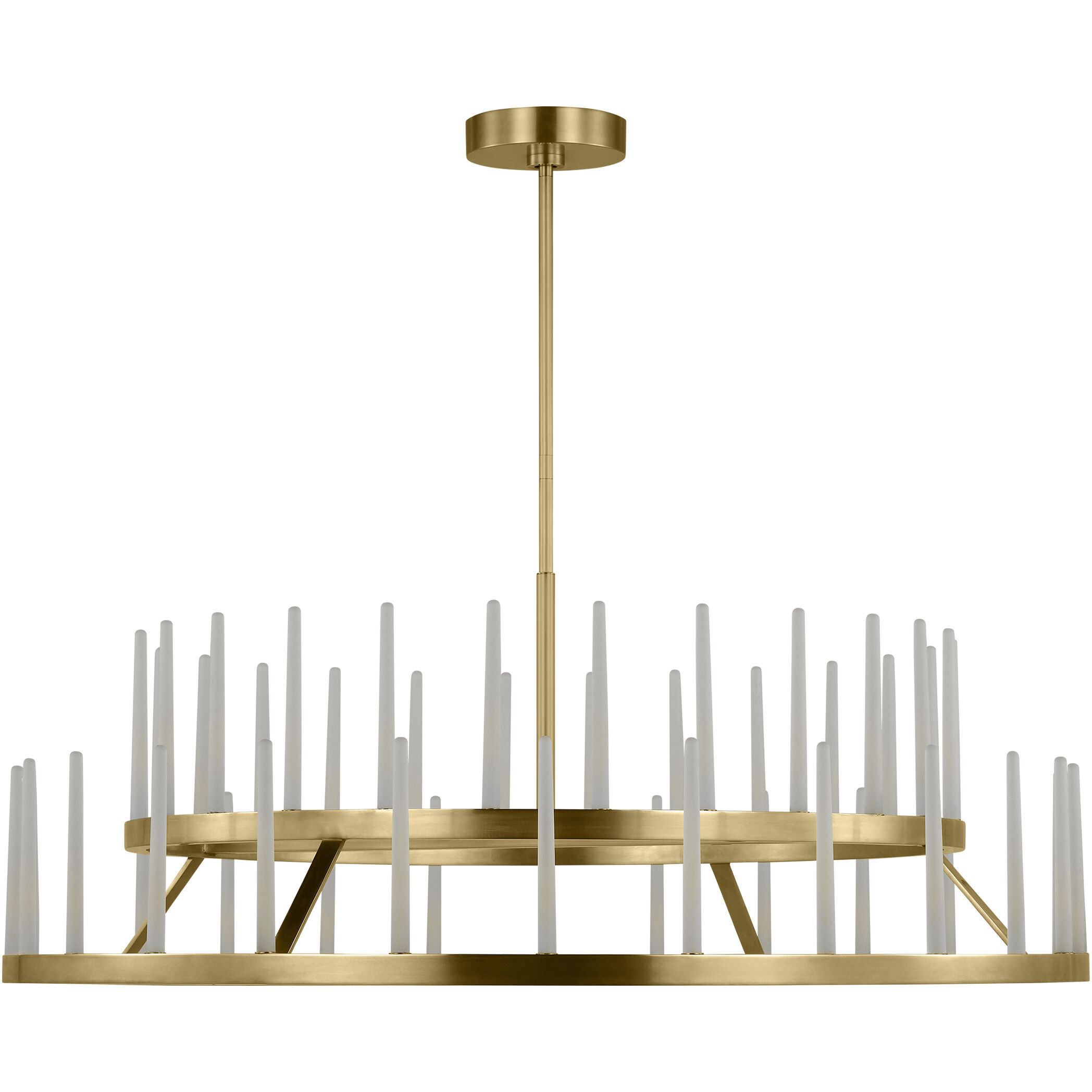 Sean Lavin Sagrada LED 49 inch Hand-Rubbed Antique Brass Two-Tier Chandelier Ceiling Light