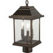 Mariner's Pointe 3 Light 17 inch Oil Rubbed Bronze/Gold Outdoor Post, Great Outdoors