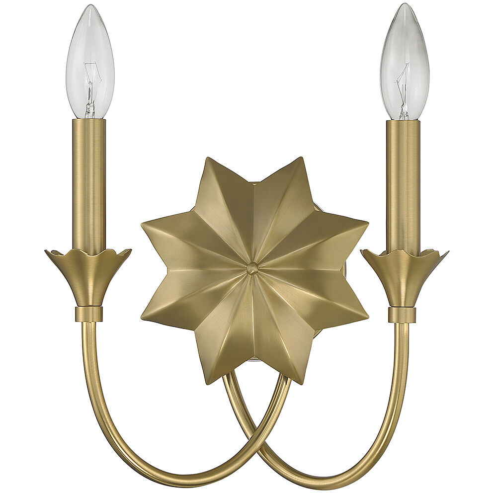Sullivan 2 Light 10 inch Warm Brass Wall Sconce Wall Light