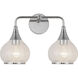 Alora Mood Hazel 2 Light 16.63 inch Chrome Vanity Light Wall Light in Clear Glass