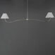 Saxon 2 Light 62 inch Polished Nickel Linear Pendant Ceiling Light