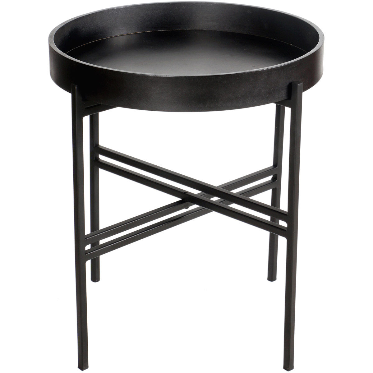 Ace 19 X 18 inch Black Tray Side Table