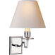 Alexa Hampton Dean 1 Light 8.25 inch Polished Nickel Single Arm Sconce Wall Light in Natural Paper