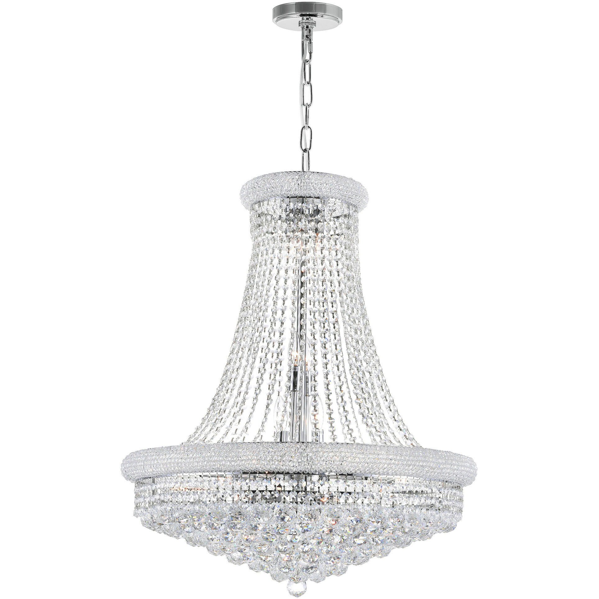Empire 18 Light 28 inch Chrome Down Chandelier Ceiling Light