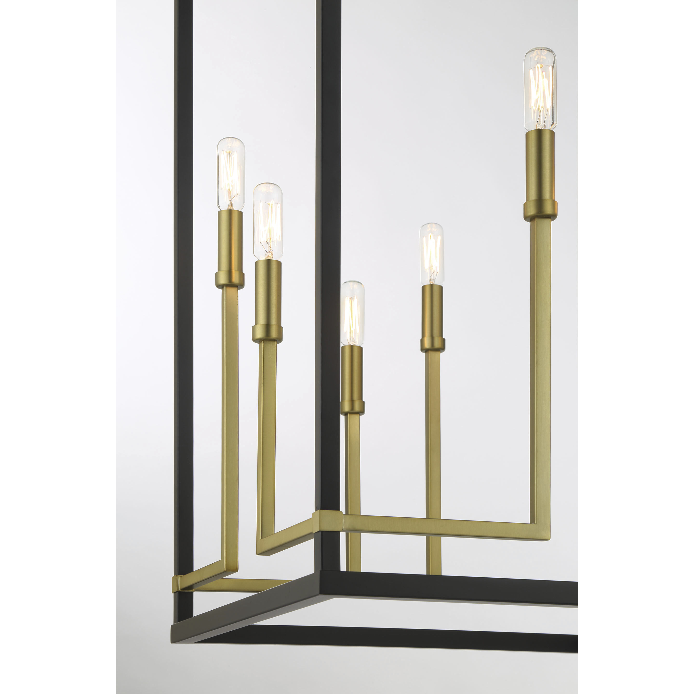 Union Estates 8 Light 18 inch Coal And Soft Brass Pendant Ceiling Light