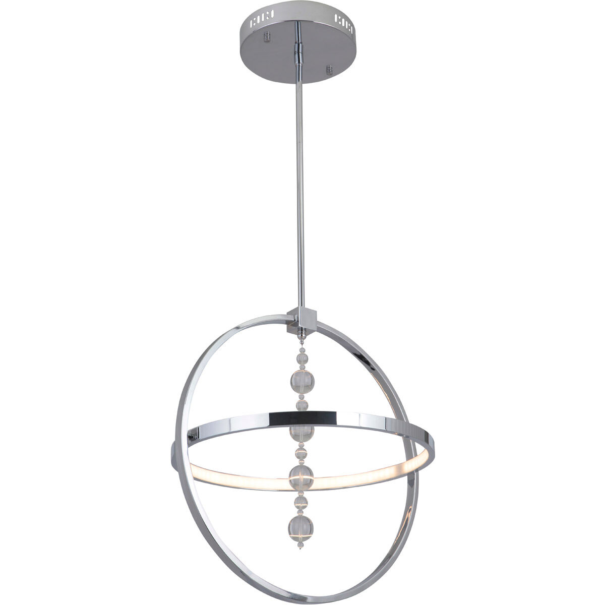 Anillo LED 17.13 inch Chrome Pendant Ceiling Light