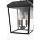 Riggs 3 Light 17.5 inch Black Outdoor Wall Sconce