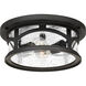 Marblehead 2 Light 13 inch Mystic Black Outdoor Flush Mount