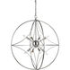 Cortez 8 Light 30 inch Brushed Nickel Chandelier Ceiling Light