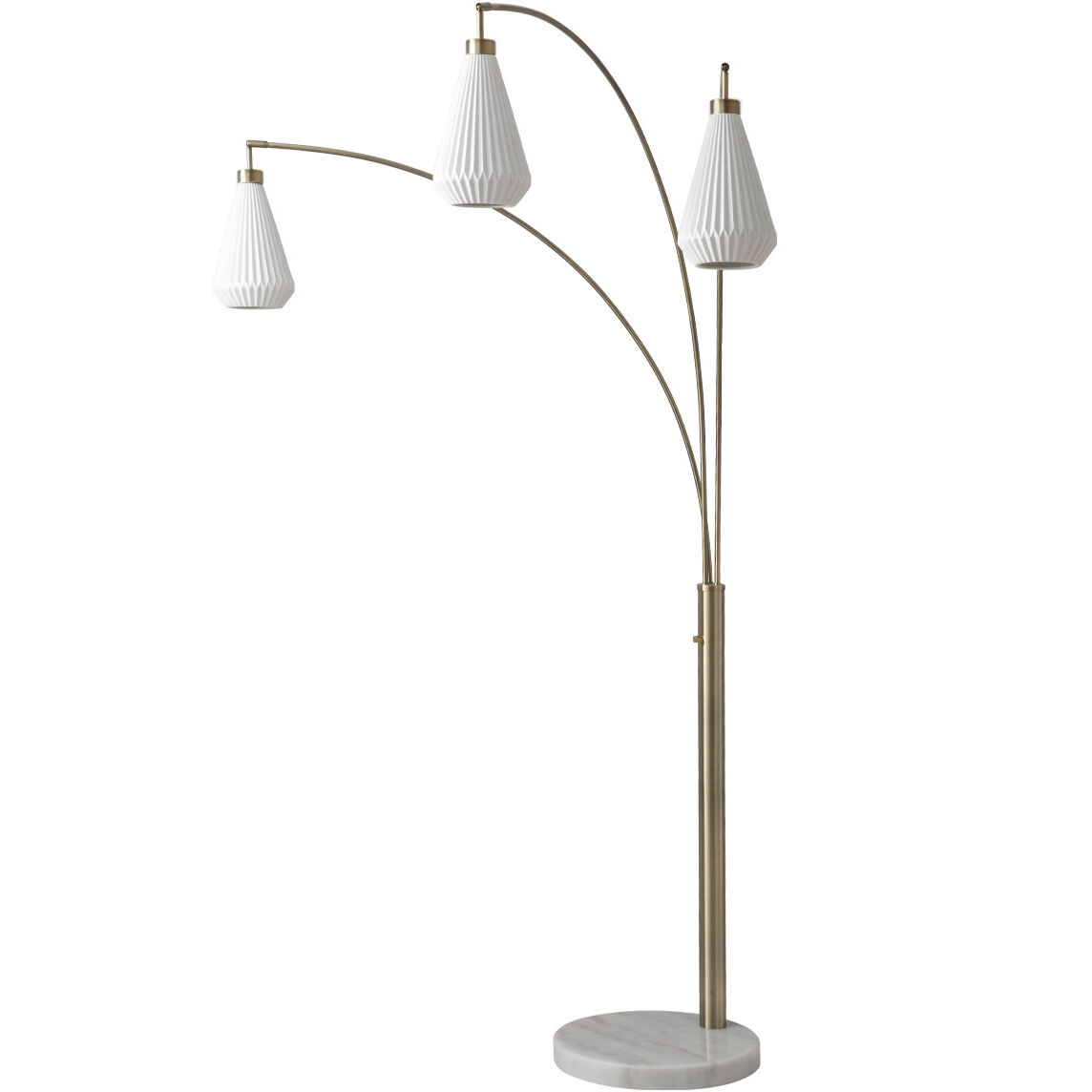 Concord 85 inch 60.00 watt Walnut and Weathered Brass with Black Arc Floor Lamp Portable Light