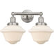 Oxford 2 Light 15.5 inch Brushed Satin Nickel Bath Vanity Light Wall Light