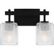 Brenthouse 2 Light 13.5 inch Matte Black Bath Light Wall Light, Medium