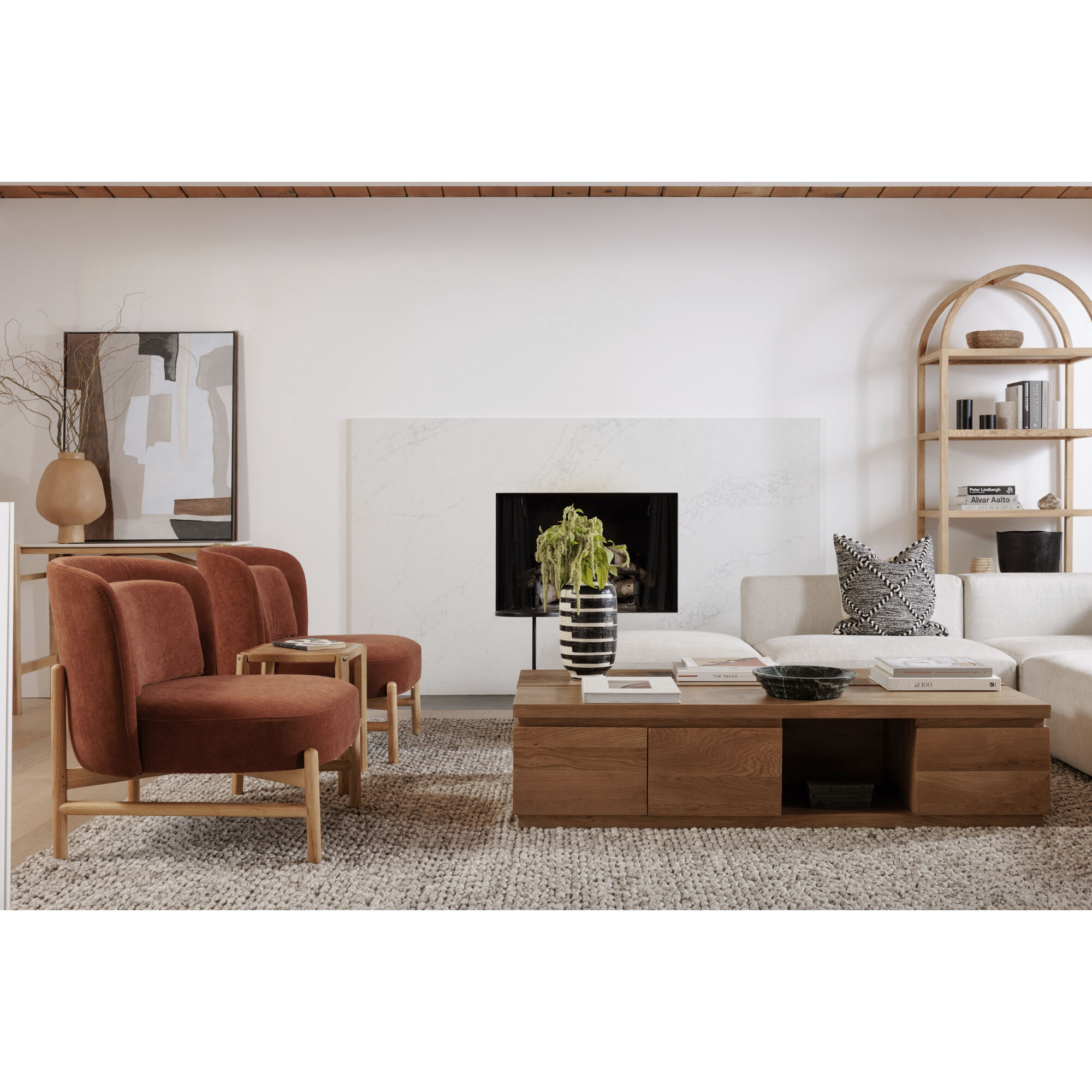 Alfie 60 X 14 inch Natural Oak Coffee Table