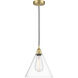 Berkshire 1 Light 12 inch Satin Gold Mini Pendant Ceiling Light
