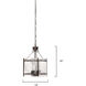 Glenn 4 Light 14 inch Bronze and Oil Rubbed Bronze Chandelier Ceiling Light, Small