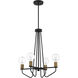 Ravella 4 Light 20 inch Black Chandelier Ceiling Light