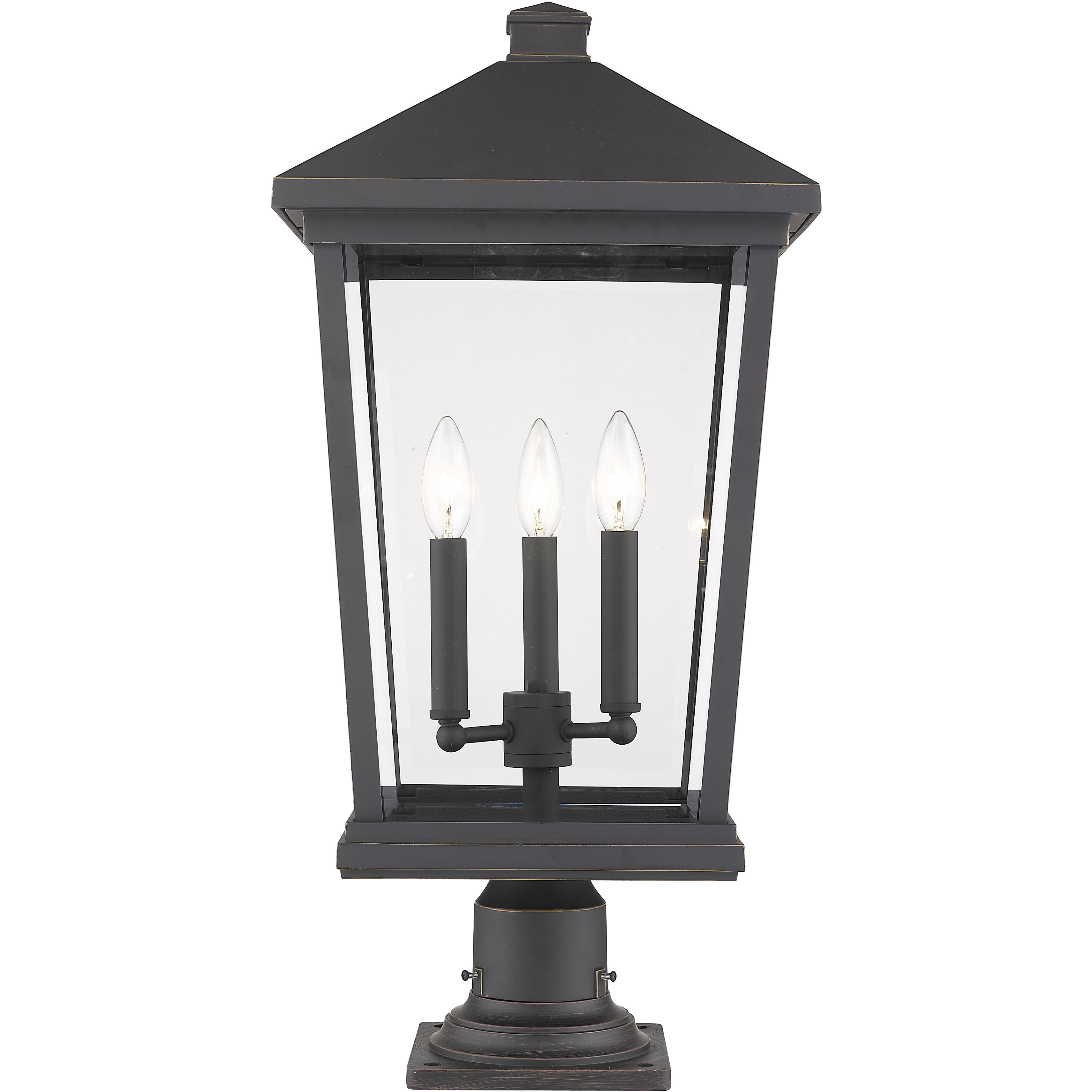 Beacon 3 Light 12.00 inch Post Light & Accessory