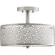 Mingle LED LED 14 inch Brushed Nickel Semi-Flush Mount Ceiling Light, Progress LED