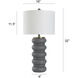 Esther 32 inch 150.00 watt Frosted Charcoal Table Lamp Portable Light