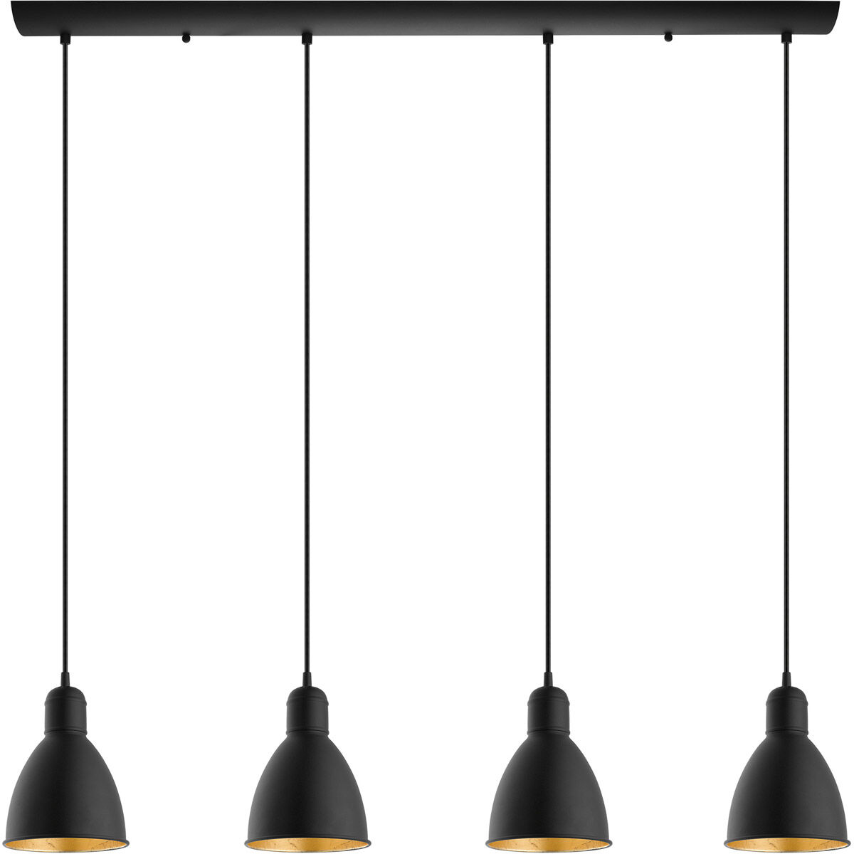 Priddy 2 4 Light 39.76 inch Black and Gold Linear Pendant Ceiling Light