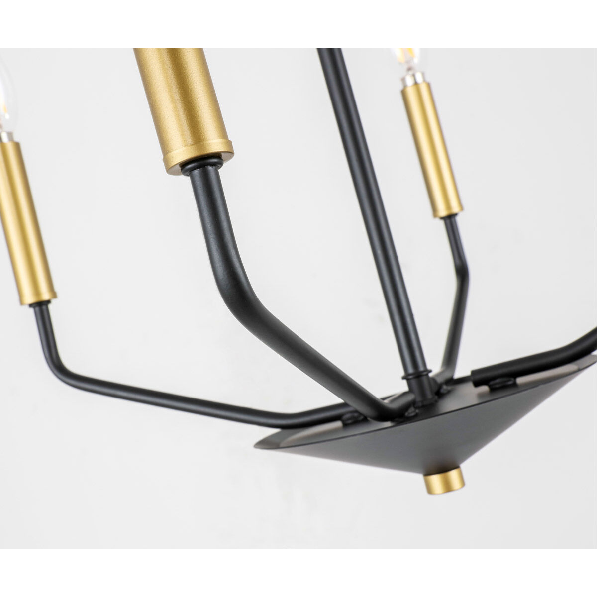 Enzo 4 Light 18 inch Black and Brass Pendant Ceiling Light