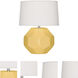 Small Franklin 16.38 inch 60 watt Sunset Yellow Accent Lamp Portable Light