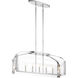 Pytel 7 Light 12 inch Chrome Chandelier Linear (Single) Ceiling Light