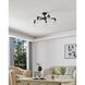 Lillyanna 5 Light 24 inch Matte Black Semi-Flush Mount Ceiling Light
