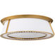 Gorham 4 Light 22 inch Brushed Brass Flush Mount Ceiling Light