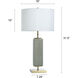 Dann Foley 30.5 inch 150 watt Olive Green and Brushed Brass Table Lamp Portable Light