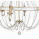 Corinna 8 Light 42.25 inch Champagne Silver / Antique White Chandelier Ceiling Light