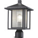Aspen 1 Light 14.75 inch Black Outdoor Post Mount Fixture