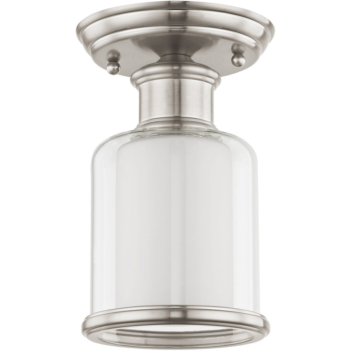 Middlebush 1 Light 6 inch Brushed Nickel Semi-Flush Mount Ceiling Light