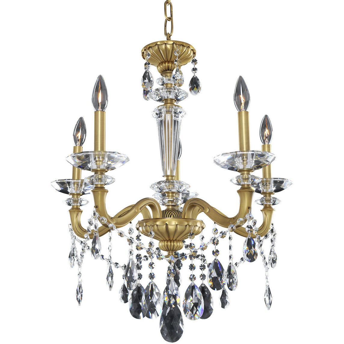 Jolivet 5 Light 24 inch Two Tone Silver Chandelier Ceiling Light in Two-Tone Silver